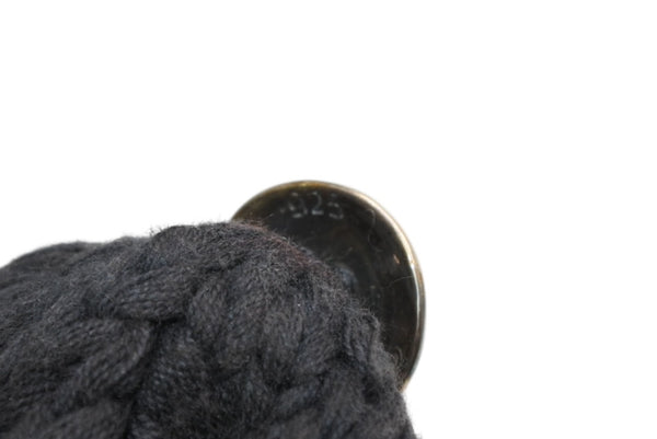 CHROME HEARTS クロムハーツ BEANIE CASH BS FLARE BSフレアパッチ ビーニー ニットキャップ ONE SIZE コットン ブラック 美品 中古 4b013258