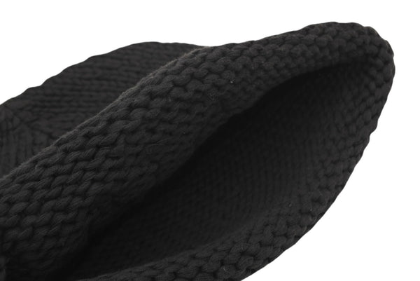 CHROME HEARTS クロムハーツ BEANIE CASH BS FLARE BSフレアパッチ ビーニー ニットキャップ ONE SIZE コットン ブラック 美品 中古 4b013258