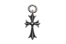 Load image into Gallery viewer, 極美品 CHROME HEARTS クロムハーツ CH TINY CROSS タイニークロス チャーム ネックレス シルバー925 3.5g 中古 4b013261