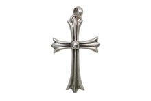 Load image into Gallery viewer, CHROME HEARTS クロムハーツ ラージクロス ベイル ネックレス 重量約47.7g STERLING刻印 スターリング シルバー 美品 中古 4b013255