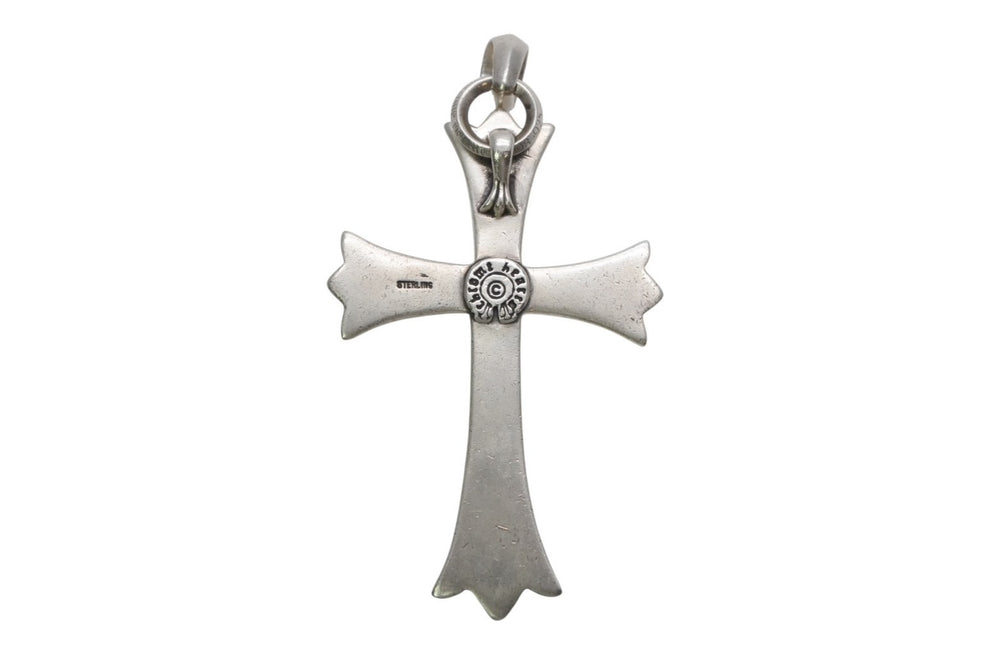 CHROME HEARTS クロムハーツ ラージクロス ベイル ネックレス 重量約47.7g STERLING刻印 スターリング シルバー 美品 中古 4b013255