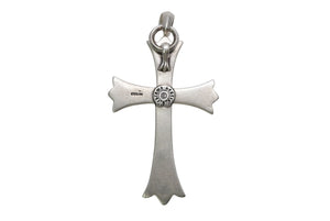 CHROME HEARTS クロムハーツ ラージクロス ベイル ネックレス 重量約47.7g STERLING刻印 スターリング シルバー 美品 中古 4b013255