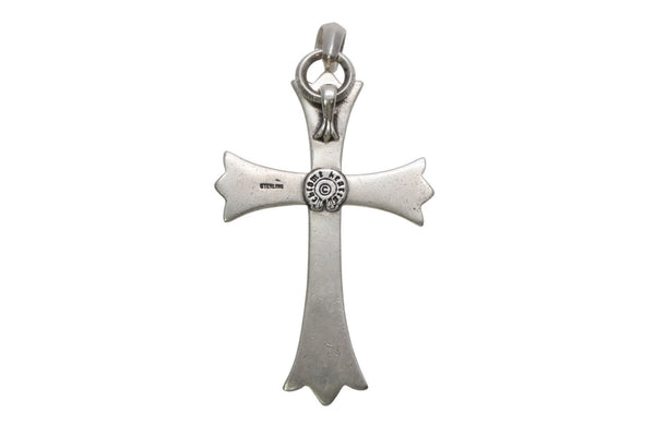 CHROME HEARTS クロムハーツ ラージクロス ベイル ネックレス 重量約47.7g STERLING刻印 スターリング シルバー 美品 中古 4b013255