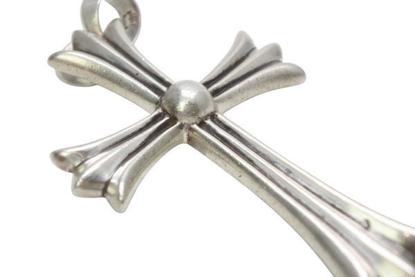 CHROME HEARTS クロムハーツ ラージクロス ベイル ネックレス 重量約47.7g STERLING刻印 スターリング シルバー 美品 中古 4b013255