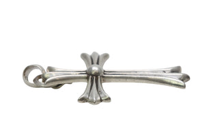 CHROME HEARTS クロムハーツ ラージクロス ベイル ネックレス 重量約47.7g STERLING刻印 スターリング シルバー 美品 中古 4b013255