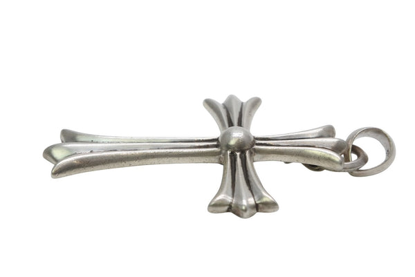 CHROME HEARTS クロムハーツ ラージクロス ベイル ネックレス 重量約47.7g STERLING刻印 スターリング シルバー 美品 中古 4b013255