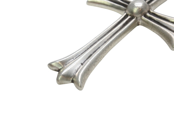 CHROME HEARTS クロムハーツ ラージクロス ベイル ネックレス 重量約47.7g STERLING刻印 スターリング シルバー 美品 中古 4b013255