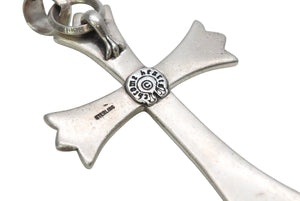 CHROME HEARTS クロムハーツ ラージクロス ベイル ネックレス 重量約47.7g STERLING刻印 スターリング シルバー 美品 中古 4b013255