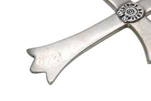 CHROME HEARTS クロムハーツ ラージクロス ベイル ネックレス 重量約47.7g STERLING刻印 スターリング シルバー 美品 中古 4b013255