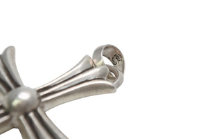 CHROME HEARTS クロムハーツ ラージクロス ベイル ネックレス 重量約47.7g STERLING刻印 スターリング シルバー 美品 中古 4b013255