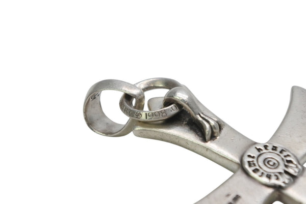 CHROME HEARTS クロムハーツ ラージクロス ベイル ネックレス 重量約47.7g STERLING刻印 スターリング シルバー 美品 中古 4b013255