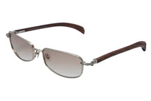 Load image into Gallery viewer, CHROME HEARTS クロムハーツ LIVING PROOF Ⅰ サングラス アイウェア WG-WMH/C サイズ55□17-131 ブラウン シルバー925 美品 中古 4b013259