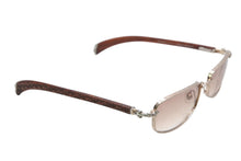 Load image into Gallery viewer, CHROME HEARTS クロムハーツ LIVING PROOF Ⅰ サングラス アイウェア WG-WMH/C サイズ55□17-131 ブラウン シルバー925 美品 中古 4b013259