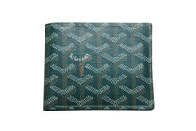 Load image into Gallery viewer, 新品同様 Goyard ゴヤール サンフロランタン ヘリンボーン 二つ折り財布 フランス製 レザー グリーン 中古 4b013312