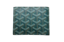 Load image into Gallery viewer, 新品同様 Goyard ゴヤール サンフロランタン ヘリンボーン 二つ折り財布 フランス製 レザー グリーン 中古 4b013312