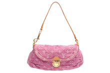 Load image into Gallery viewer, 極美品 LOUIS VUITTON ルイヴィトン ミニプリーティ ワンショルダーバッグ M95216 モノグラム デニム ピンク 中古 4b013367