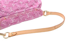 Load image into Gallery viewer, 極美品 LOUIS VUITTON ルイヴィトン ミニプリーティ ワンショルダーバッグ M95216 モノグラム デニム ピンク 中古 4b013367