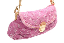 Load image into Gallery viewer, 極美品 LOUIS VUITTON ルイヴィトン ミニプリーティ ワンショルダーバッグ M95216 モノグラム デニム ピンク 中古 4b013367