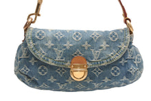 Load image into Gallery viewer, LOUIS VUITTON ルイヴィトン ミニプリーティ ワンショルダーバッグ M95050 モノグラム デニム インディゴブルー 美品 中古 4b013368