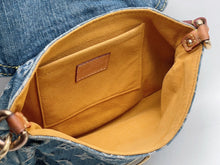 Load image into Gallery viewer, LOUIS VUITTON ルイヴィトン ミニプリーティ ワンショルダーバッグ M95050 モノグラム デニム インディゴブルー 美品 中古 4b013368