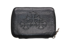 Load image into Gallery viewer, CHROME HEARTS クロムハーツ クロスパッチ レザーウォレット 財布 CHクロス装飾 シルバー925 美品 中古 4b013353