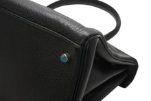 Load image into Gallery viewer, HERMES エルメス SHOULDER KELLY ショルダーケリー ショルダーバッグ トリヨンクレマンス ブラック シルバー金具 □L刻印 美品 中古 4b013170
