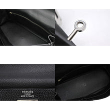 Load image into Gallery viewer, HERMES エルメス SHOULDER KELLY ショルダーケリー ショルダーバッグ トリヨンクレマンス ブラック シルバー金具 □L刻印 美品 中古 4b013170