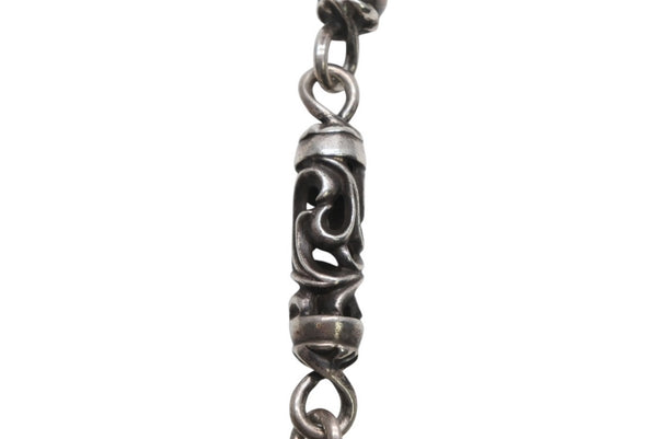 CHROME HEARTS クロムハーツ ケルティック ローラーウォレットチェーン 9リンク 2クリップ 約252.5g 美品 中古 4b013344