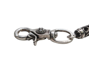 CHROME HEARTS クロムハーツ ケルティック ローラーウォレットチェーン 9リンク 2クリップ 約252.5g 美品 中古 4b013344