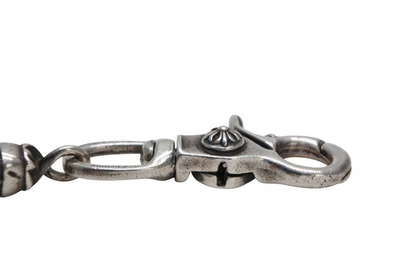 CHROME HEARTS クロムハーツ ケルティック ローラーウォレットチェーン 9リンク 2クリップ 約252.5g 美品 中古 4b013344