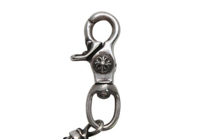 CHROME HEARTS クロムハーツ ケルティック ローラーウォレットチェーン 9リンク 2クリップ 約252.5g 美品 中古 4b013344