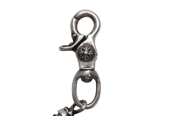 CHROME HEARTS クロムハーツ ケルティック ローラーウォレットチェーン 9リンク 2クリップ 約252.5g 美品 中古 4b013344