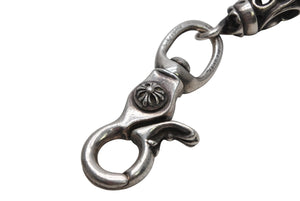 CHROME HEARTS クロムハーツ ケルティック ローラーウォレットチェーン 9リンク 2クリップ 約252.5g 美品 中古 4b013344