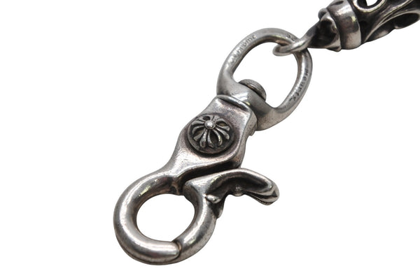 CHROME HEARTS クロムハーツ ケルティック ローラーウォレットチェーン 9リンク 2クリップ 約252.5g 美品 中古 4b013344