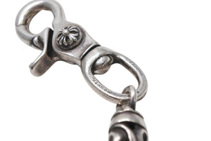 CHROME HEARTS クロムハーツ ケルティック ローラーウォレットチェーン 9リンク 2クリップ 約252.5g 美品 中古 4b013344