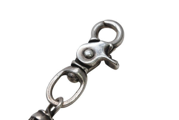 CHROME HEARTS クロムハーツ ケルティック ローラーウォレットチェーン 9リンク 2クリップ 約252.5g 美品 中古 4b013344