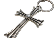 Load image into Gallery viewer, 極美品 CHROME HEARTS クロムハーツ CH CRS LG &amp; No5 DGGR ラージクロス ダガー キーリング 重量約53.3g 中古 4b013342