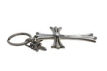 Load image into Gallery viewer, 極美品 CHROME HEARTS クロムハーツ CH CRS LG &amp; No5 DGGR ラージクロス ダガー キーリング 重量約53.3g 中古 4b013342