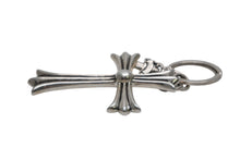 Load image into Gallery viewer, 極美品 CHROME HEARTS クロムハーツ CH CRS LG &amp; No5 DGGR ラージクロス ダガー キーリング 重量約53.3g 中古 4b013342