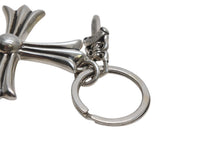 Load image into Gallery viewer, 極美品 CHROME HEARTS クロムハーツ CH CRS LG &amp; No5 DGGR ラージクロス ダガー キーリング 重量約53.3g 中古 4b013342