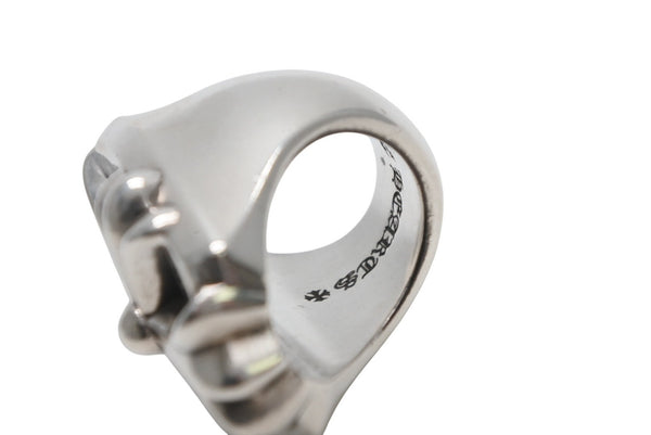 極美品 CHROME HEARTS クロムハーツ LONG PJ RING ロング PJ リング 重量約88.7g サイズ17.5号 中古 4b013345
