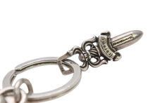 Load image into Gallery viewer, 極美品 CHROME HEARTS クロムハーツ CH CRS LG &amp; No5 DGGR ラージクロス ダガー キーリング 重量約55.1g 中古 4b013343