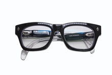 Load image into Gallery viewer, 新品未使用 CHROME HEARTS クロムハーツ サングラス アイウェア DICK FITZENER サイズ51□20-147 アセテート シルバー925 ブラック 中古 4b013301
