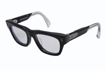Load image into Gallery viewer, 新品未使用 CHROME HEARTS クロムハーツ サングラス アイウェア DICK FITZENER サイズ51□20-147 アセテート シルバー925 ブラック 中古 4b013301
