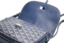 Load image into Gallery viewer, GOYARD ゴヤール ベルヴェデーレPM ショルダーバッグ ネイビー PVC コーティングキャンバス レザー 美品 中古 4b013290