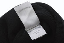 Load image into Gallery viewer, CHROME HERTS クロムハーツ WOOL WATCH CAP ウール帽 ロゴ刺繍ビーニー ニットキャップ 帽子 ブラック ホワイト 良品 中古 4b013311