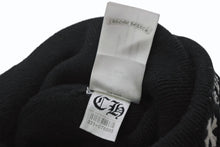 Load image into Gallery viewer, CHROME HERTS クロムハーツ WOOL WATCH CAP ウール帽 ロゴ刺繍ビーニー ニットキャップ 帽子 ブラック ホワイト 良品 中古 4b013311