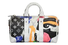 Load image into Gallery viewer, 新品同様 LOUIS VUITTON ルイヴィトン × KID SUPER キーポル バンドリエール25 2WAYバッグ M46701 モノグラム LV ポートレート 中古 4b013167