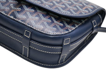 Load image into Gallery viewer, GOYARD ゴヤール ベルヴェデーレPM ショルダーバッグ ネイビー PVC コーティングキャンバス レザー 美品 中古 4b013290