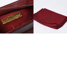 画像をギャラリービューアに読み込む, Cartier カルティエ マストライン ヴィンテージ クラッチバッグ スペイン製 レザー ボルドー ゴールド金具 美品 中古 4b010814